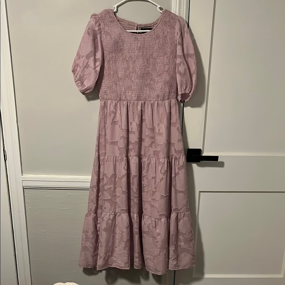 Elegant Pink Midi Dress